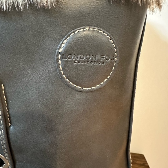 London Fog Women’s Melton 2 Black/Gray Snowboot NWT Sizes 7&8 available - Picture 2 of 11